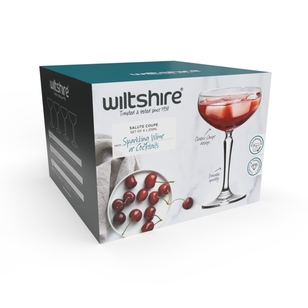 Wiltshire Salute Coupe 215 ml Set of 4 Clear 215 mL