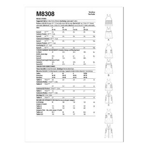 McCall's Sewing Pattern M8308 Misses' Aprons White Small - X Large
