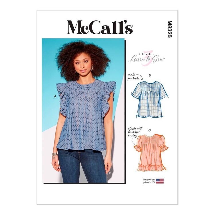 McCall's Sewing Pattern M8325 Misses' Tops