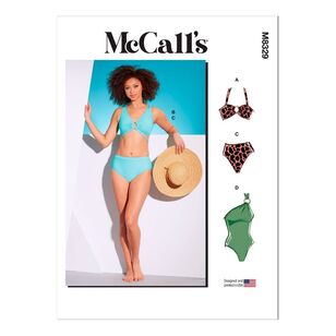 McCall's Sewing Pattern M8329 Misses' Swimsuits White