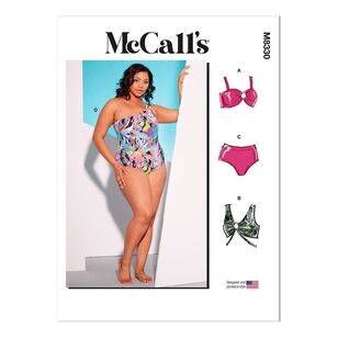 McCall's Sewing Pattern M8330 Women's Swimsuits White