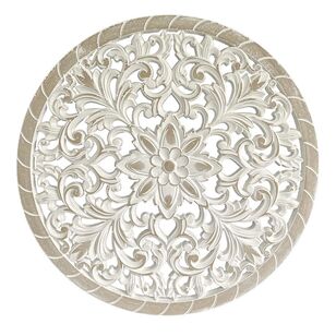 Ombre Home Isadora Mandala Wall Hanging White 50 cm