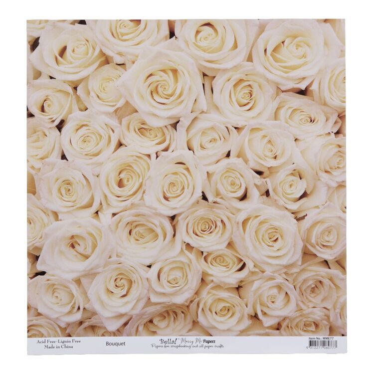 Bella! Marry Me Printed Cardstock Paper Bouquet 30.5 x 30.5 cm