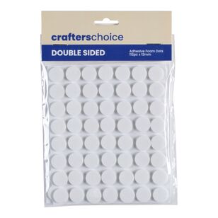 Crafters Choice Double Sided Adhesive Foam Dots 112 Pack White 12 mm