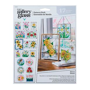 Plaid Gallery Glass Floral Pattern 17 Pack Multicoloured