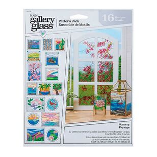 Plaid Gallery Glass Scenery Pattern 16 Pack Multicoloured