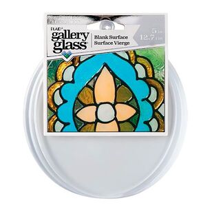 Plaid Gallery Glass Surfaces Ovals 3 Pack Multicoloured 5 in