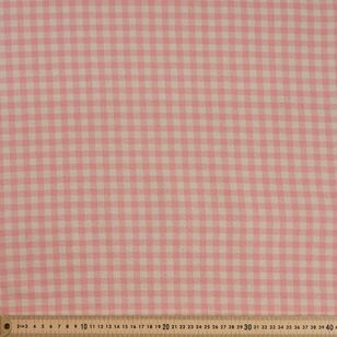 Check 112 cm Organic Cotton Blender Fabric Pink 112 cm