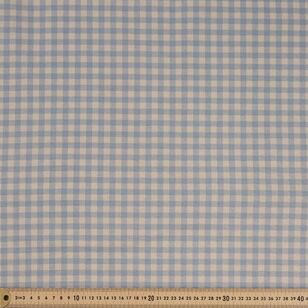 Check 112 cm Organic Cotton Blender Fabric Sky 112 cm