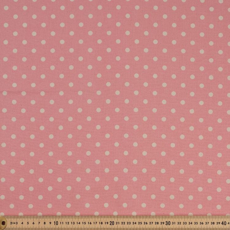 Spot 112 cm Organic Cotton Blender Fabric Pink 112 cm