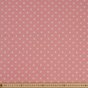 Spot 112 cm Organic Cotton Blender Fabric Pink 112 cm