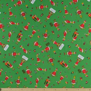 Dr Seuss Grinchmas Grinch Toss 112 cm Cotton Fabric Green 112 cm