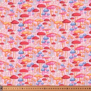Laura Wayne Mushroom World 148 cm Cotton Spandex Jersey Pink