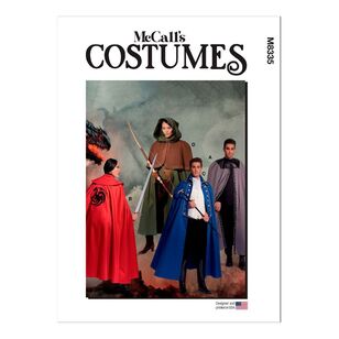 McCall's Sewing Pattern M8335 Misses' and Men's Costume Capes White Small - XX Large