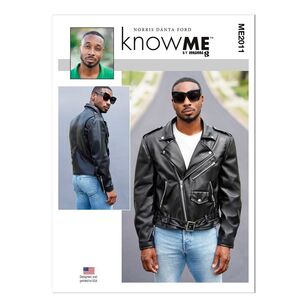 McCall's Know Me Sewing Pattern ME2011 Men's Moto Jacket White