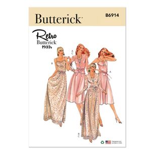 Butterick Sewing Pattern B6914 Misses' Vintage Dress and Jacket White
