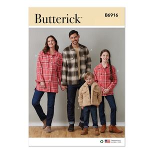 Butterick Sewing Pattern B6916 Children's, Teen's and Adult's Jacket White XS-L/S-XL