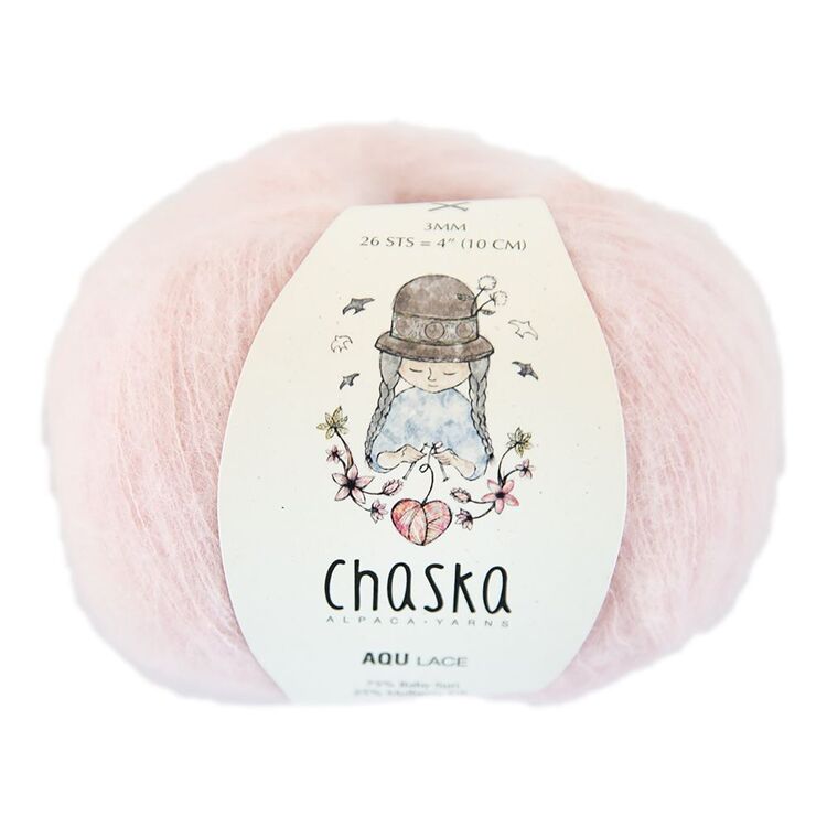 Chaska Patterns Chaska Aqu Alpaca Silk 50 g Yarn Pink