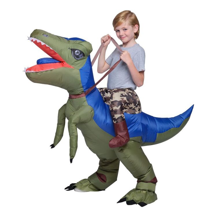 Spartys Inflatable Ride On Dinosaur Kids Costume Multicoloured ...
