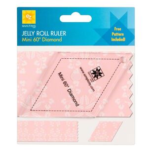 EZ Quilt Mini 60 Degree Diamond Jelly Roll Ruler Multicoloured