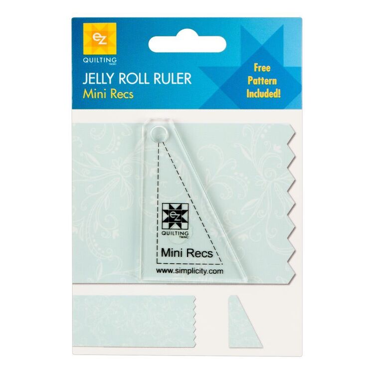 EZ Quilt Mini Recs Jelly Roll Ruler Multicoloured