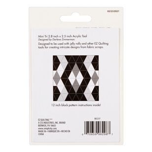 EZ Quilt Mini Triangle Angle Jelly Roll Ruler Multicoloured