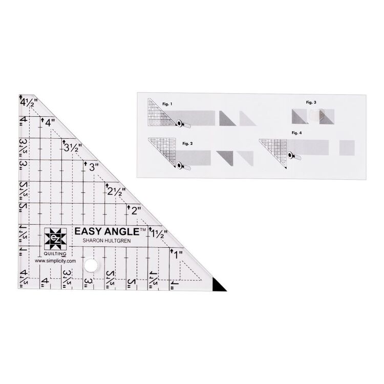 EZ Quilt Easy Angle Triangle Ruler 4.5