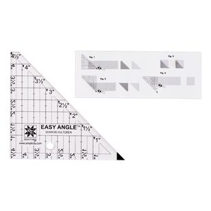 EZ Quilt Easy Angle Triangle Ruler 4.5" Multicoloured