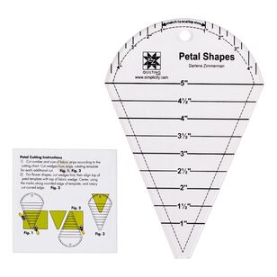 EZ Quilt Petal Shape Triangle Ruler Multicoloured