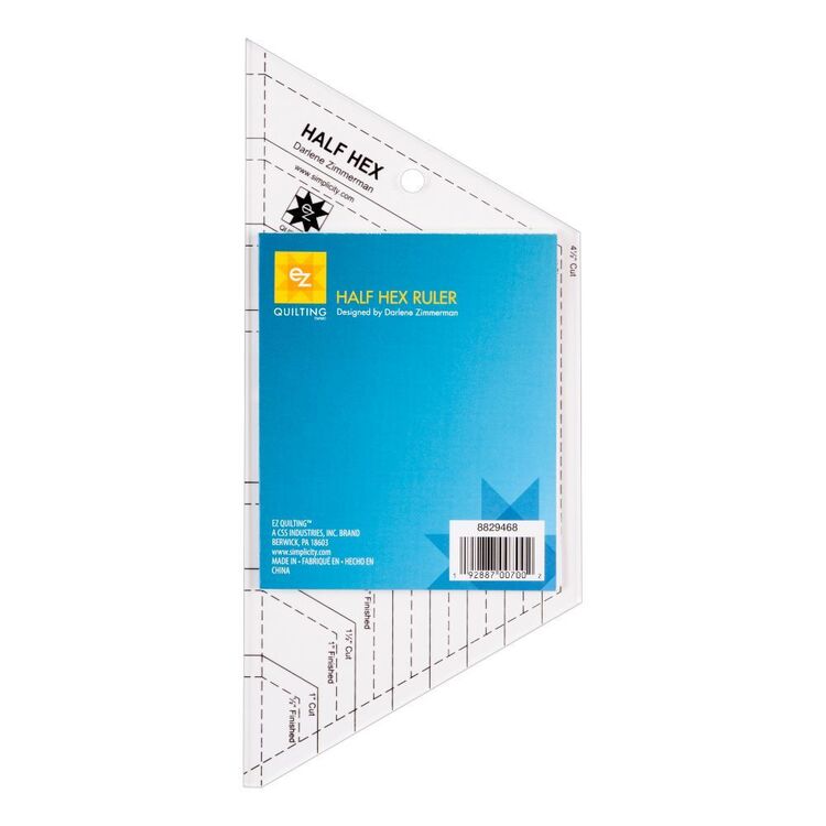 Tiny Half Ruler EZ Quilt Half Hex Ruler Multicoloured