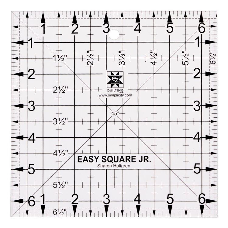 EZ Quilt Easy Square Jr. Ruler Multicoloured