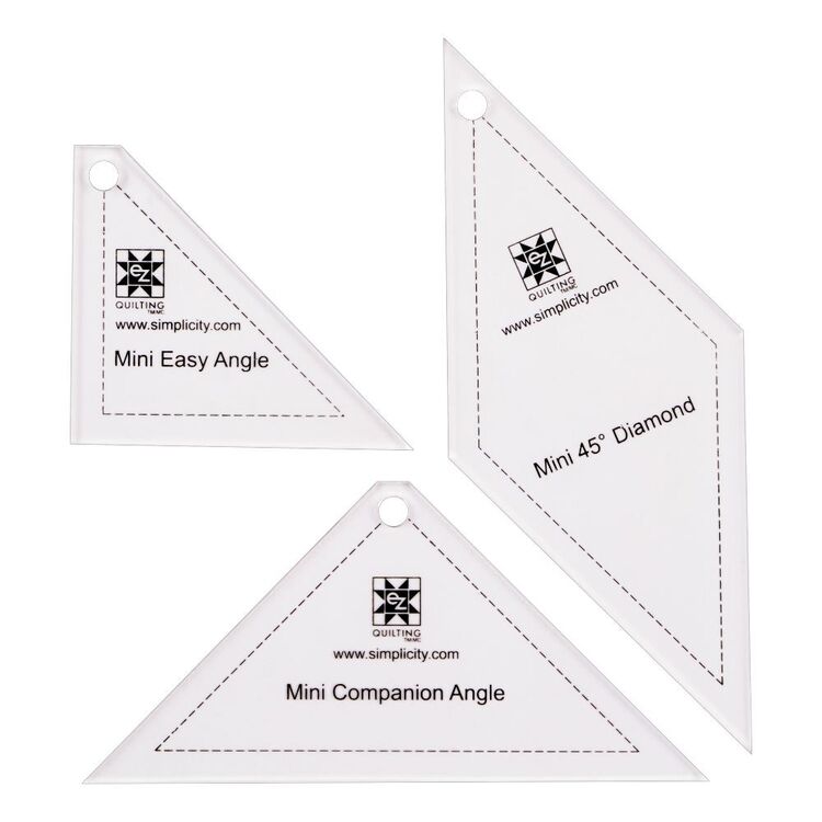 EZ Quilt I Taught Myself To Quilt Mini Diamond Ruler Kit Multicoloured