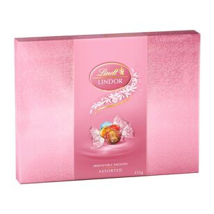 Lindt Lindor Pink Assorted Chocolate Gift Box Pink 232g
