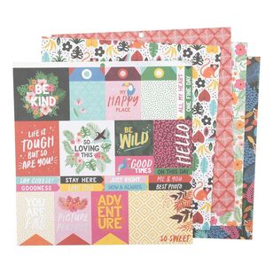 Die Cuts With A View Wild Floral 12 x 12 in Paper Pad Wild Floral 12 x 12 in