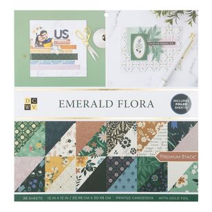 Die Cuts With A View Emerald Flora 12 x 12 in Paper Pad Emerald Flora 12 x 12 in