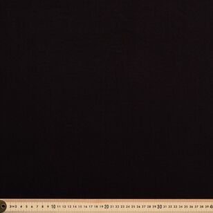 Plain 150 cm Cotton Spandex Fleecey Black 150 cm