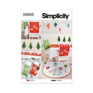 Simplicity Sewing Pattern S9669 Christmas Décor White One Size