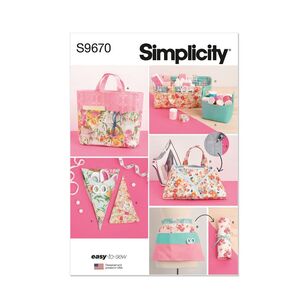 Simplicity Sewing Pattern S9670 Sewing Room Accessories White One Size