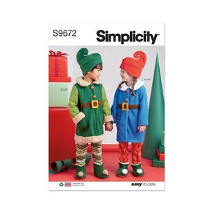Simplicity Sewing Pattern S9672 Children's Robes, Top, Pants, Hat and Slippers White 3 - 8
