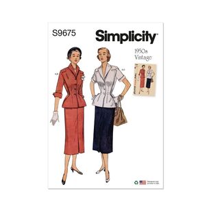 Simplicity Sewing Pattern S9675 Misses' Skirt and Jacket White