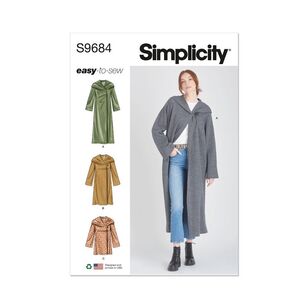 Simplicity Sewing Pattern S9684 Misses' Hooded Coats and Jacket with Length Variations White