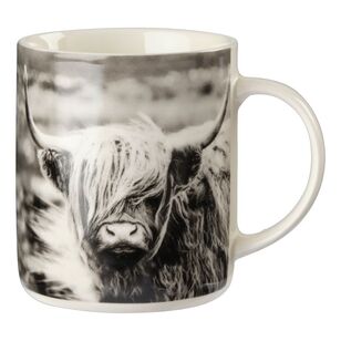 Culinary Co Highland Cow Mug White 400 mL