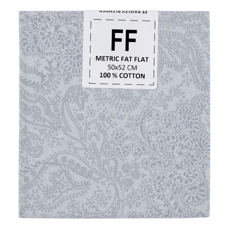 Paisley Blender Cotton Flat Fat Ash 50 x 52 cm