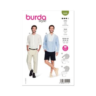 Burda Sewing Pattern B5895 Men's Shirt White 36-46