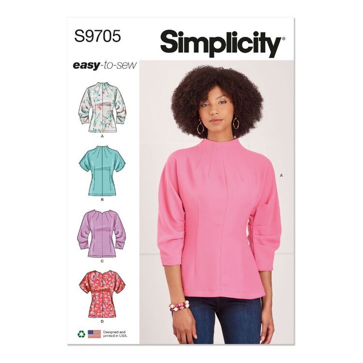Simplicity Sewing Pattern S9705 Misses' Tops White