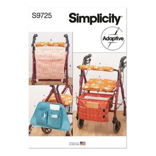 Simplicity Sewing Pattern S9725 Wheeled Walker Accessories White One Size