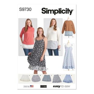 Simplicity Sewing Pattern S9730 Misses' Layering Slips White Small - XX Large