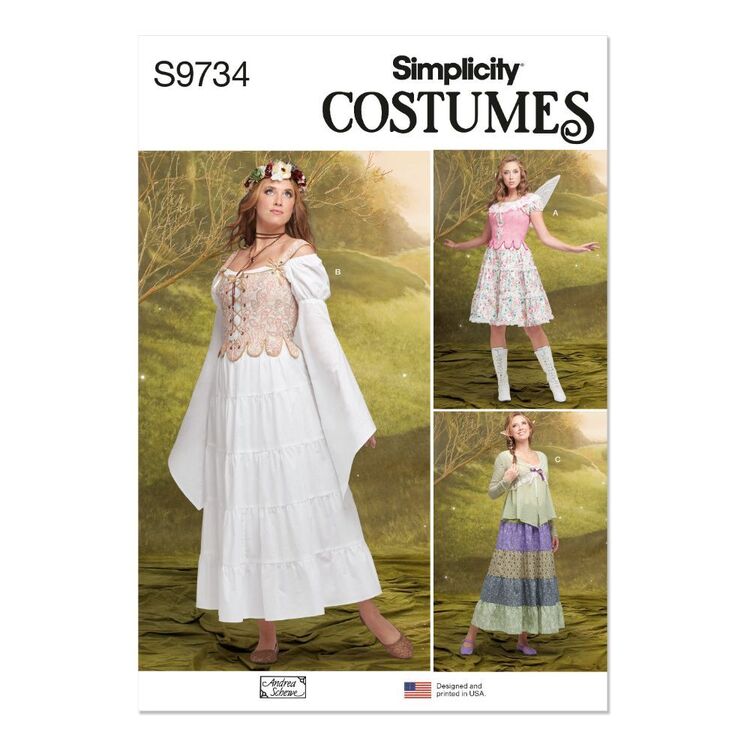 Simplicity S9734 Misses Fairycore Costumes Pattern Simplicity s9734 misses fairycore costumes pattern