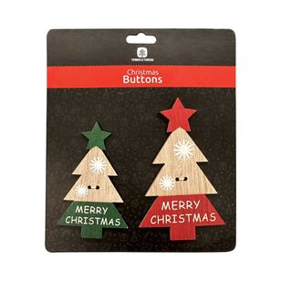 Tree Big Buttons 2 Pack Green & Red