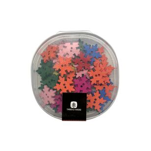 Snowflake Buttons 40 Pack Multicoloured 18 mm